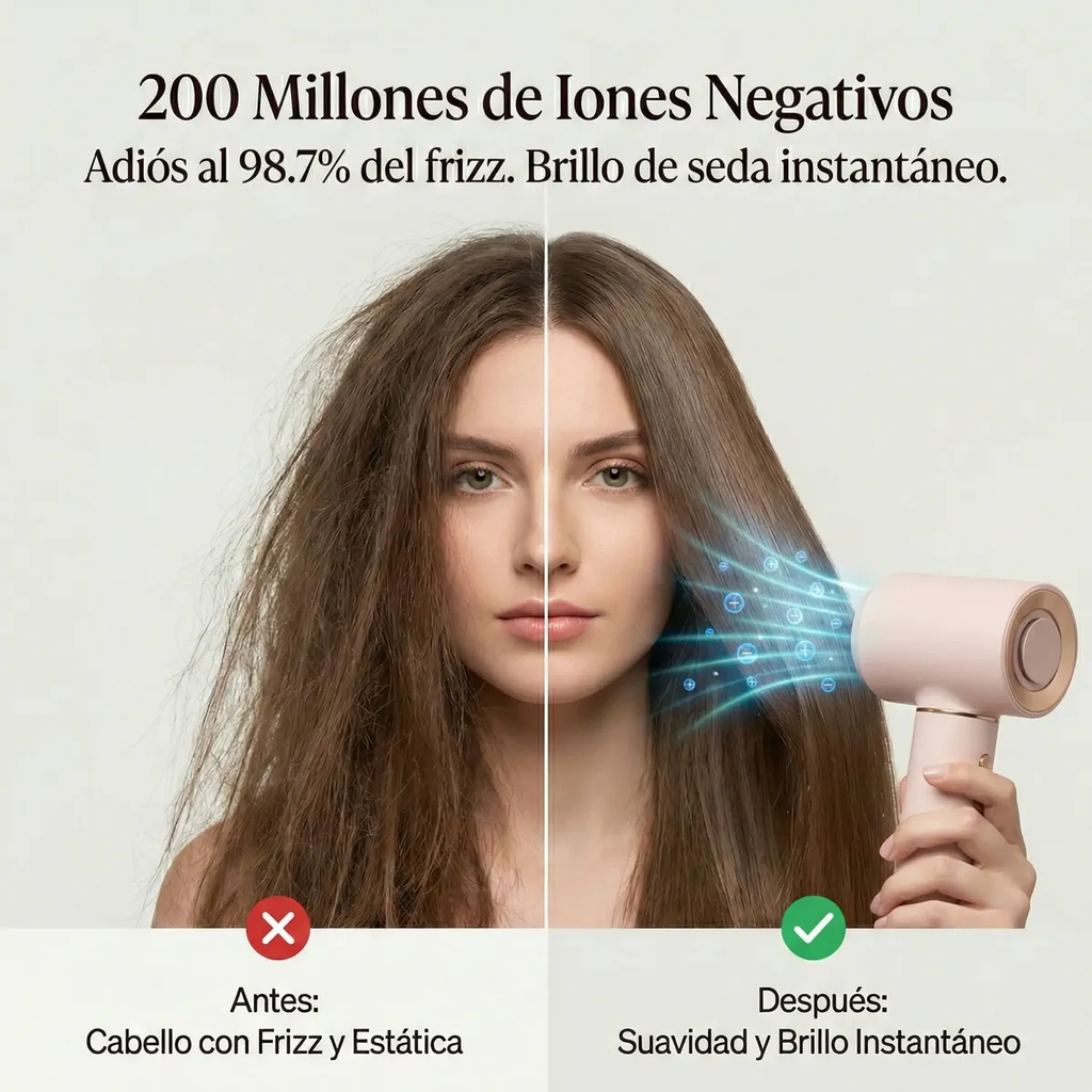 Secadora Iónica Profesional Latic 5 En 1 Para Cabello