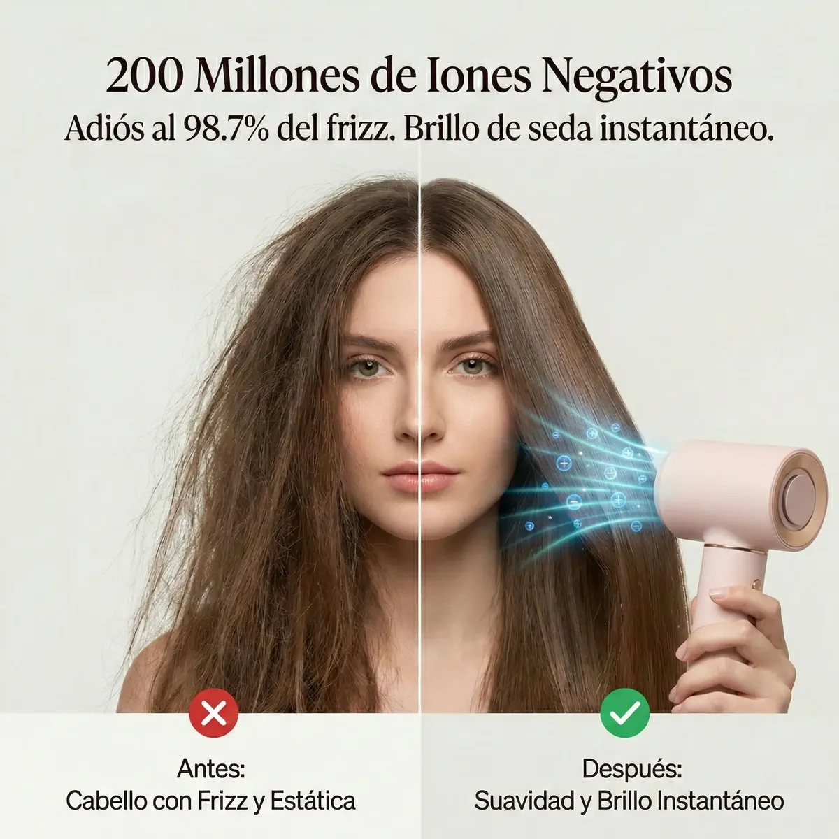 Secadora Iónica Profesional Latic 5 En 1 Para Cabello