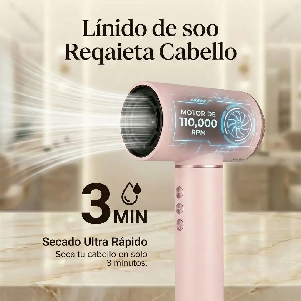 Secadora Iónica Profesional Latic 5 En 1 Para Cabello