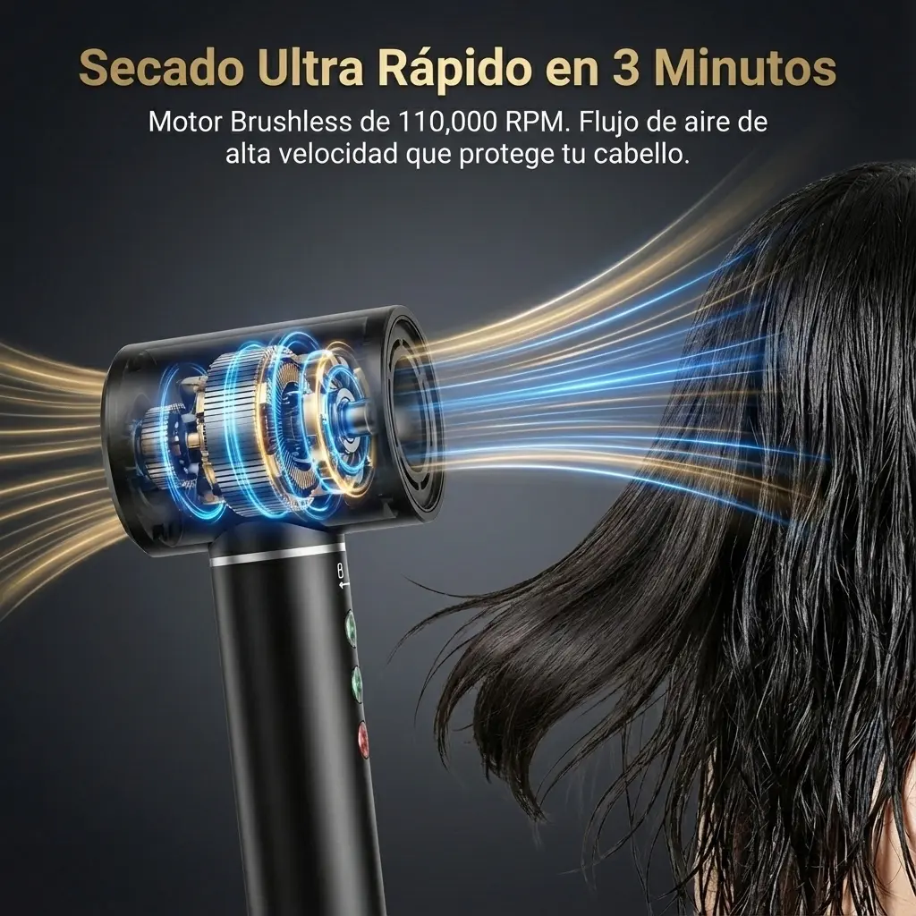 Secadora Iónica Profesional Latic 5 En 1 Para Cabello