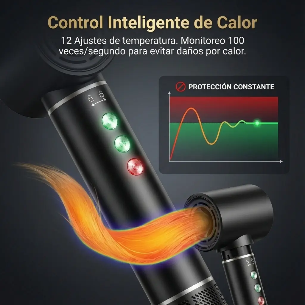 Secadora Iónica Profesional Latic 5 En 1 Para Cabello