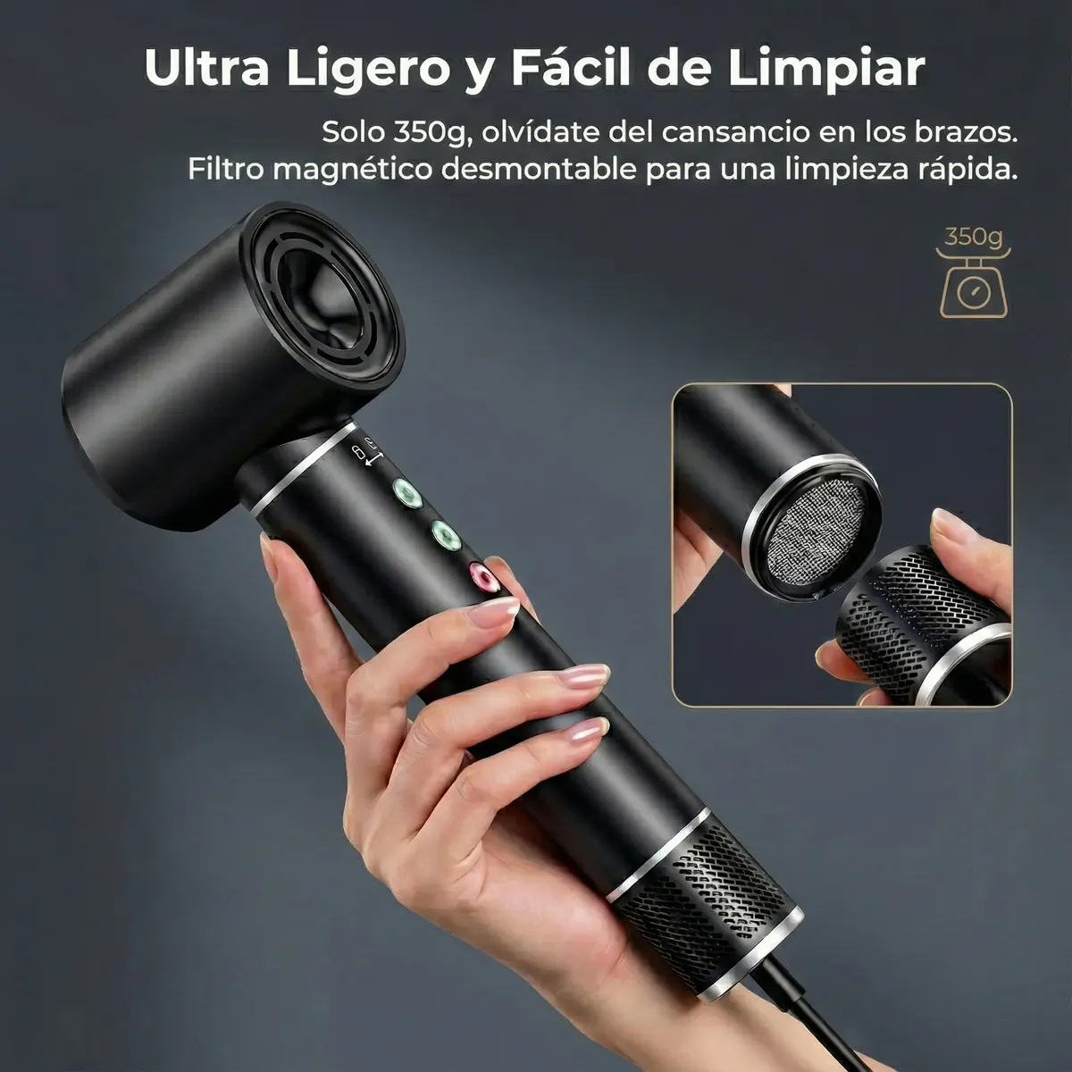 Secadora Iónica Profesional Latic 5 En 1 Para Cabello